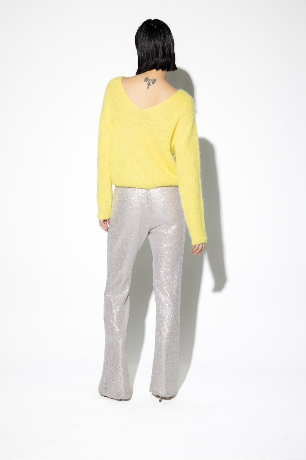 Le Pantalon Edwin Gris A  Paillettes
