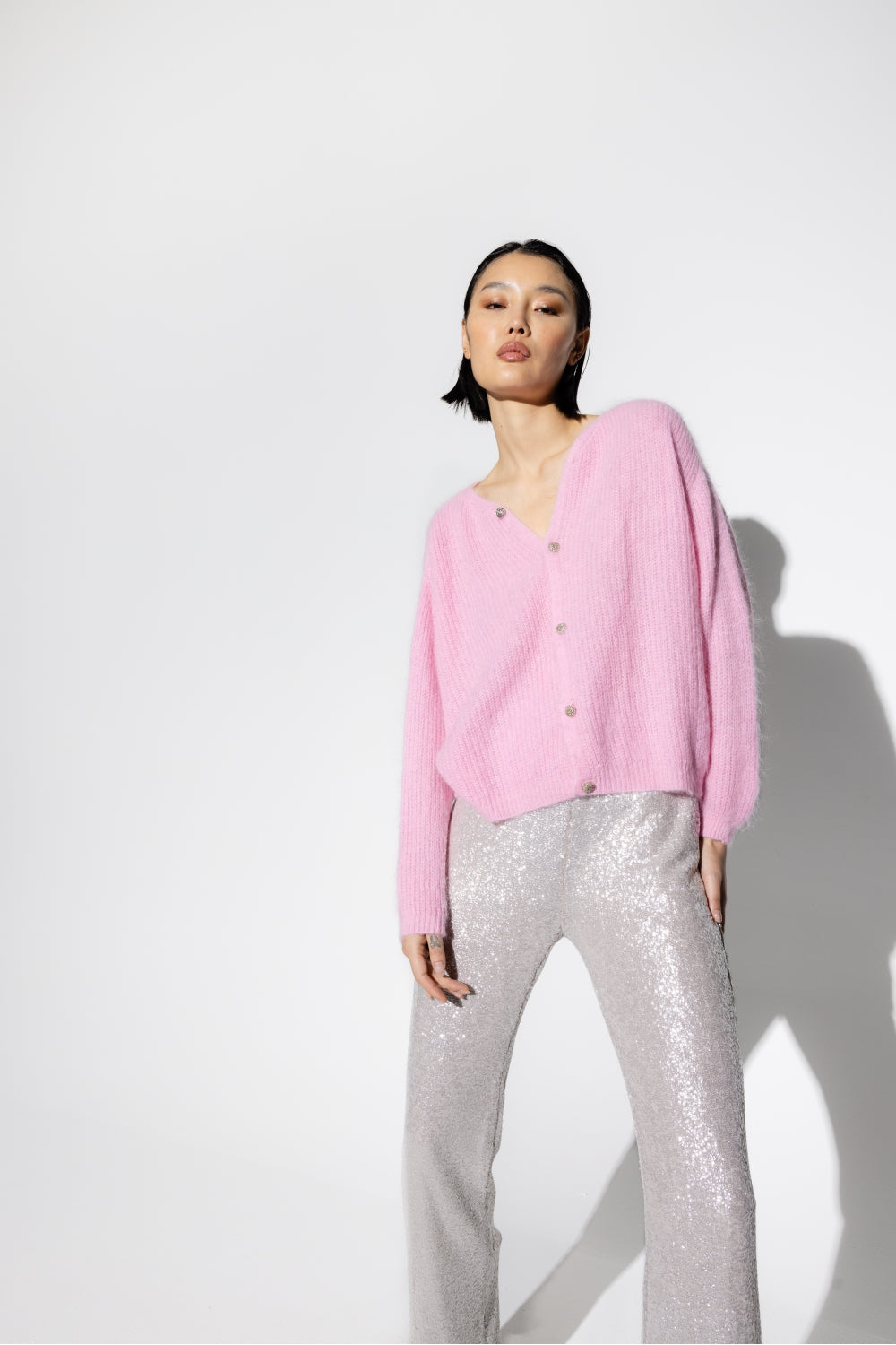 Le Pantalon Edwin Gris A  Paillettes