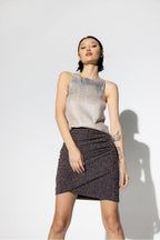 La Mini Jupe Harry Lurex Bleu