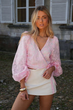 Blouse Croisée Doriane - Rose
