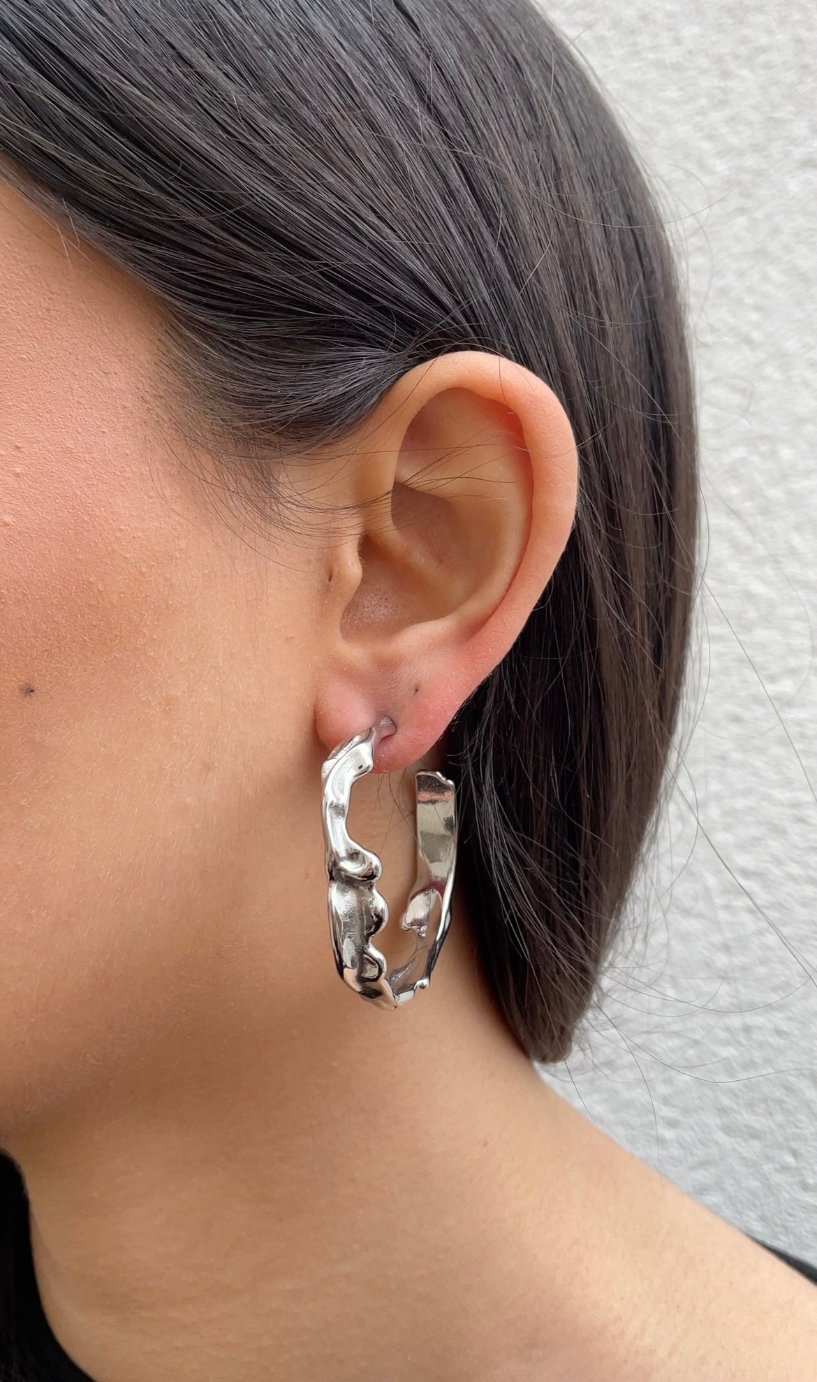 Boucles D'Oreilles Melted Hoops
