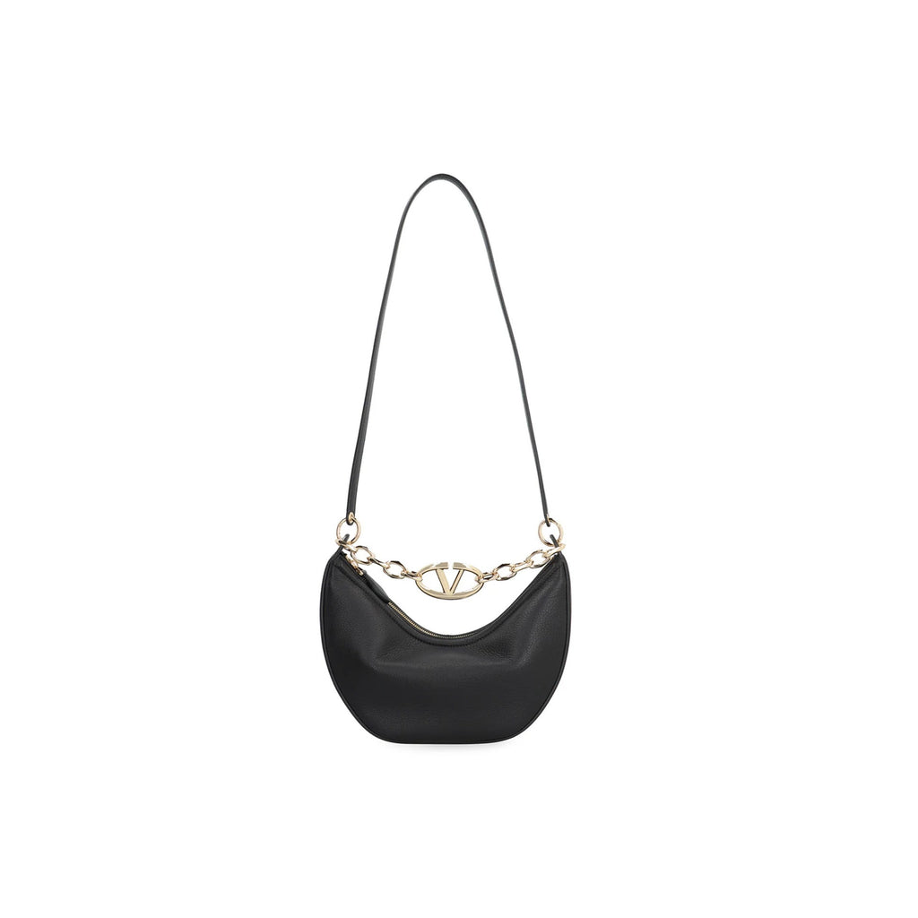 Valentino Garavani Gate V-Logo Leather Bag - Black - Femme