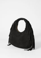 Sac S Petit Modèle Adelice À Franges - Noir