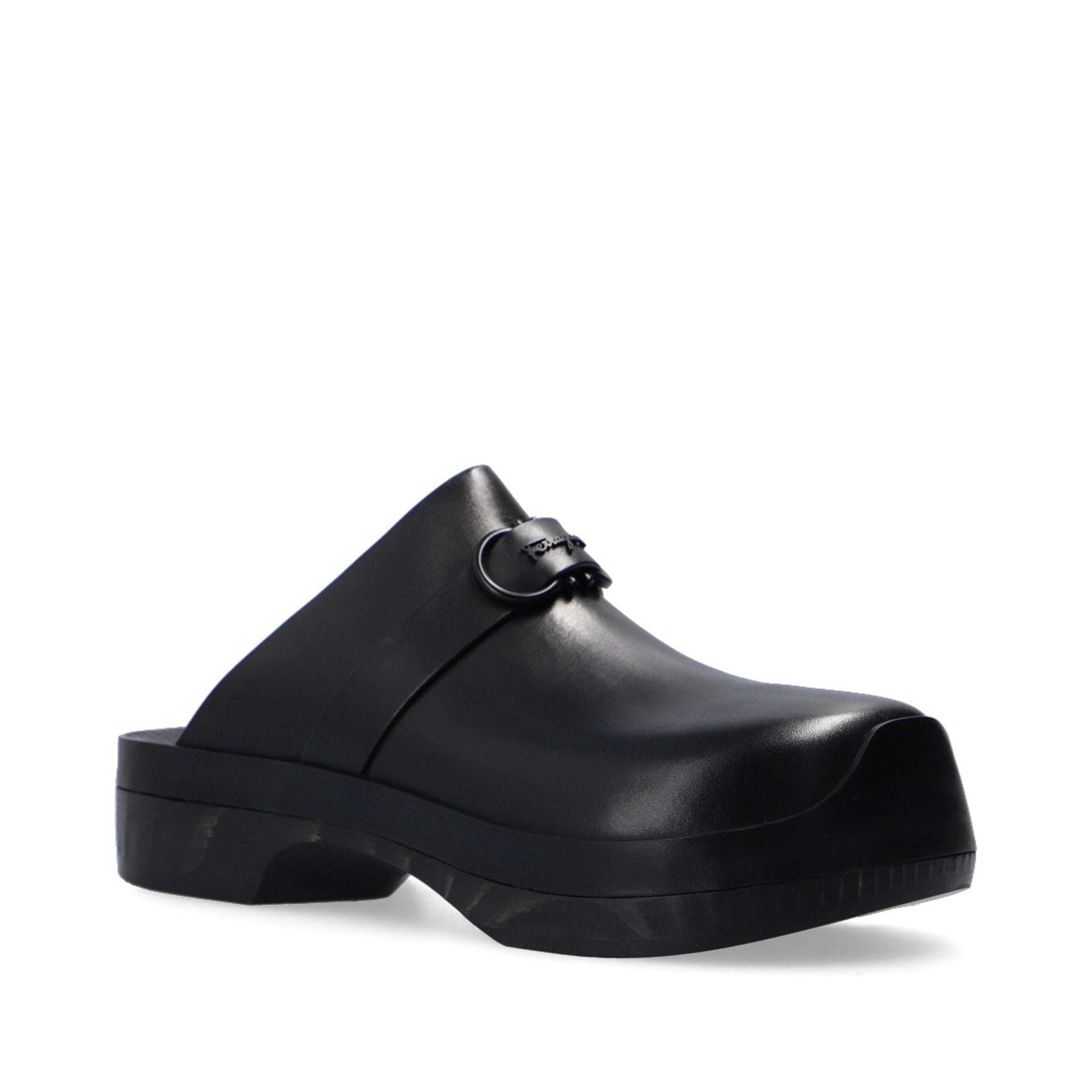 Claquettes Salvatore Ferragamo Nope Leather - Black - Femme