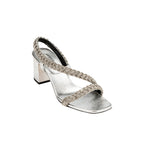 Ronda Silver Asymmetric Sandal