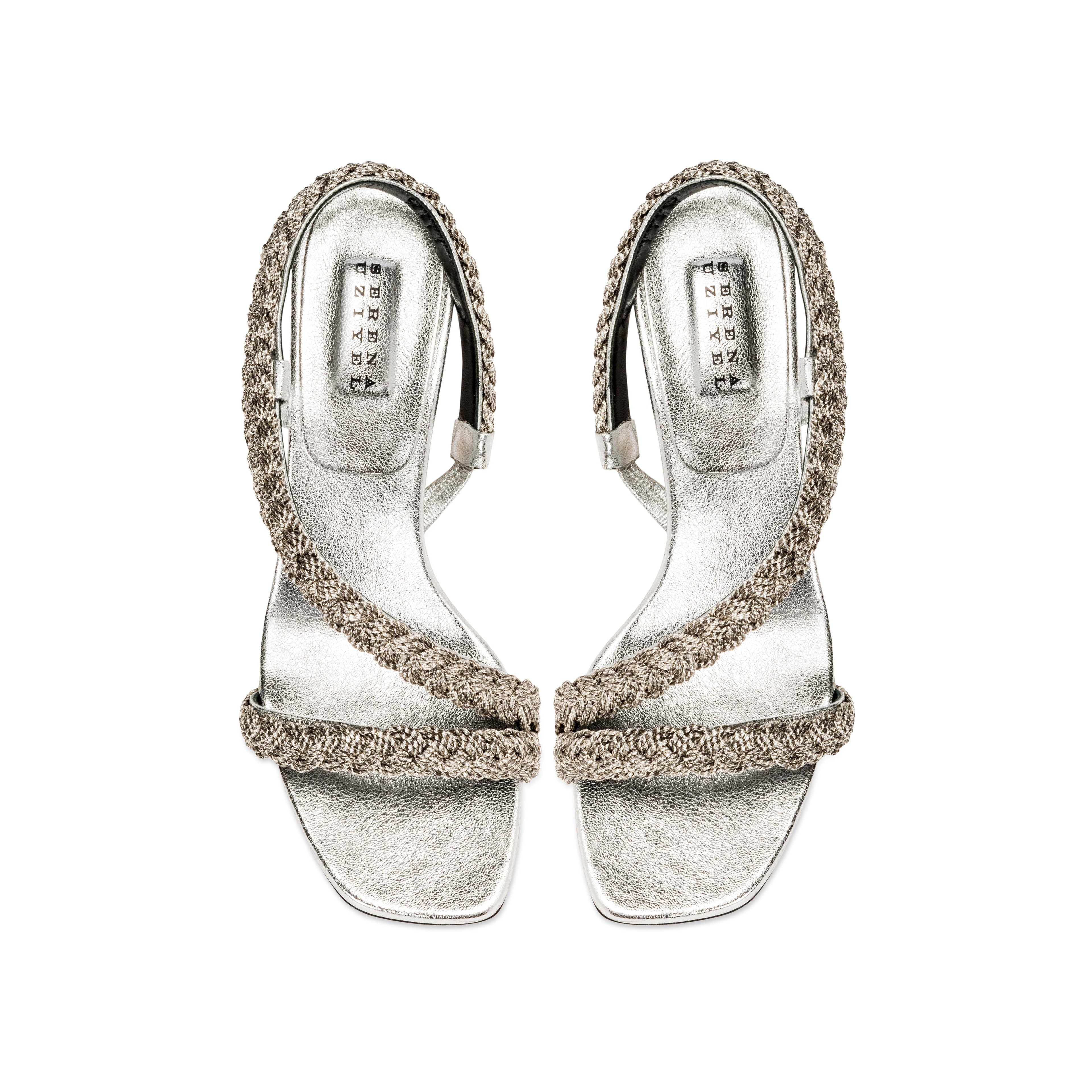 Ronda Silver Asymmetric Sandal