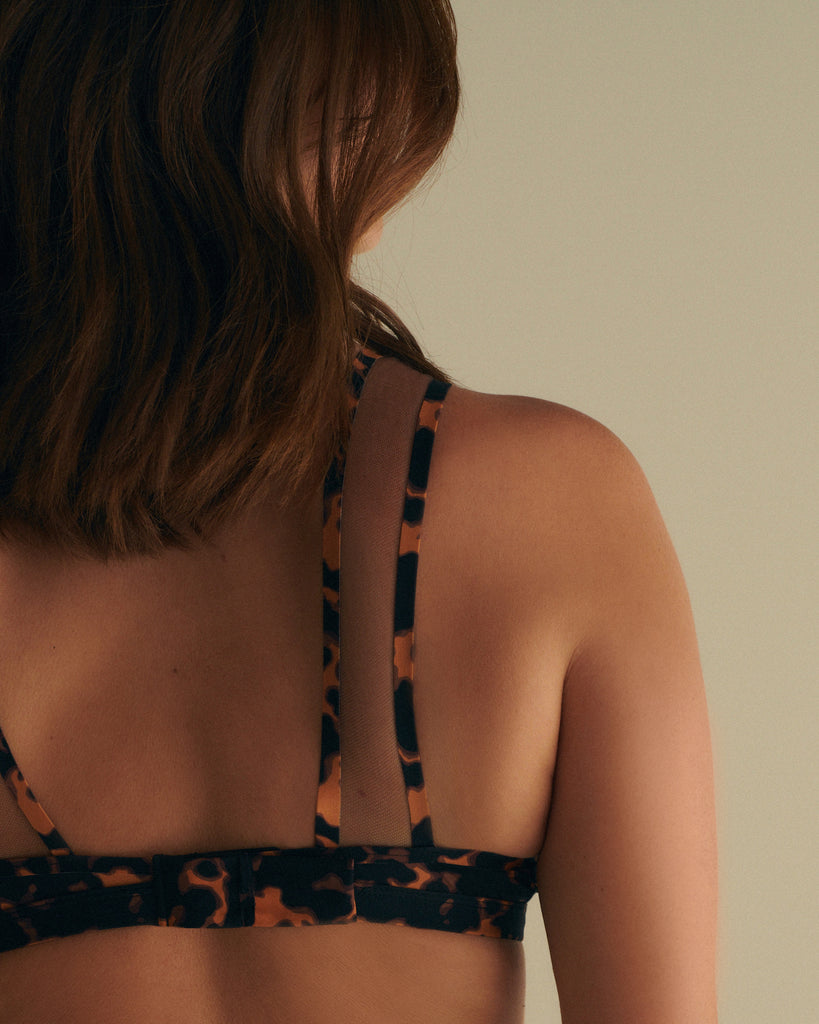 Livy - Soutien-Gorge Plongeant Underprint - Motif Foncé