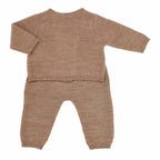 Ensemble Aimé Tricot Beige Chiné 100% Laine - Bébé