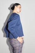 Le Sweatshirt Sofia Jersey Lurex Bleu