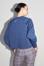 Le Sweatshirt Sofia Jersey Lurex Bleu