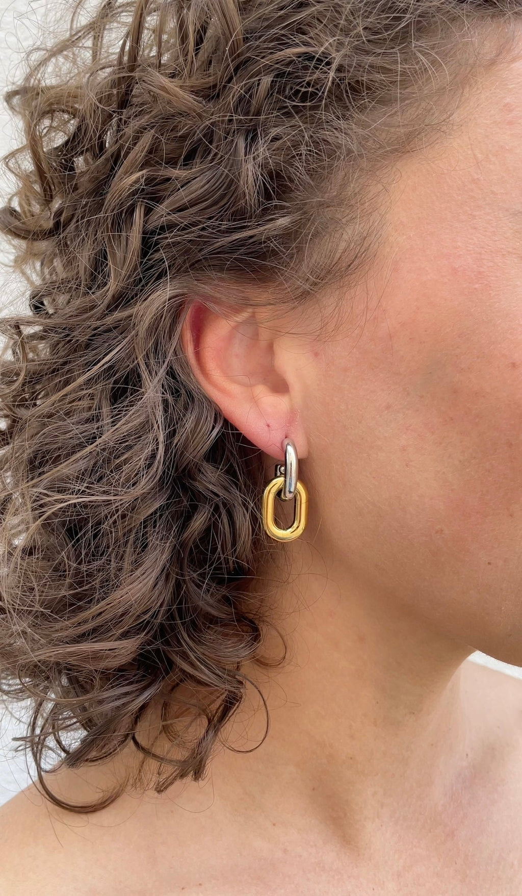 Boucles D'Oreilles Mini Oval X Hoops
