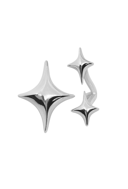 Bague Triple Star Plata