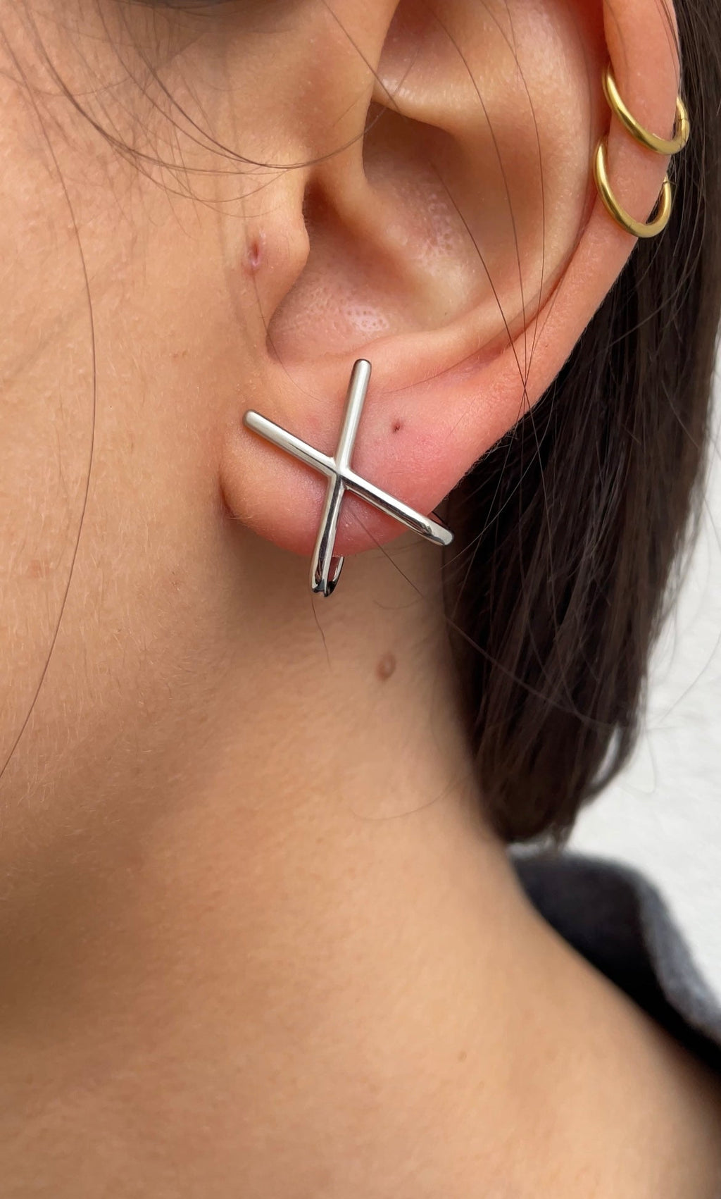 Boucles D'Oreilles Cross