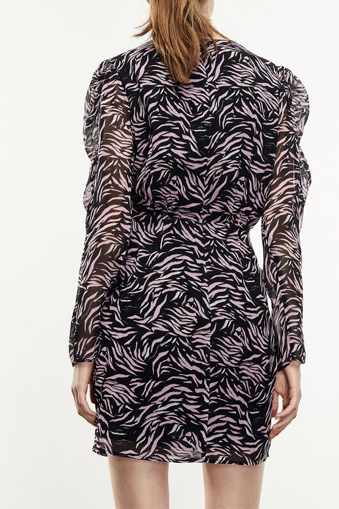 The Kooples - Robe Portefeuille Noir - Femme