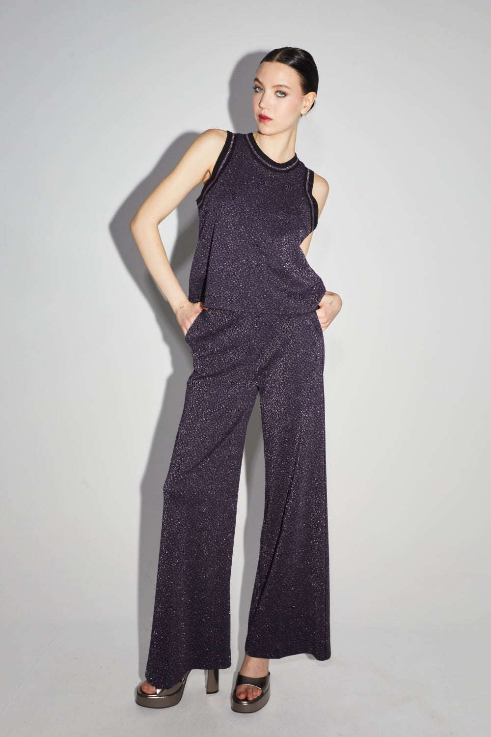 Le Top Marika En Tricot Léo Mauve