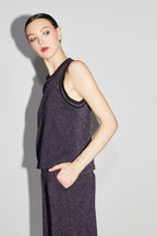 Le Top Marika En Tricot Léo Mauve