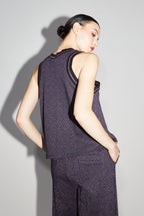 Le Top Marika En Tricot Léo Mauve
