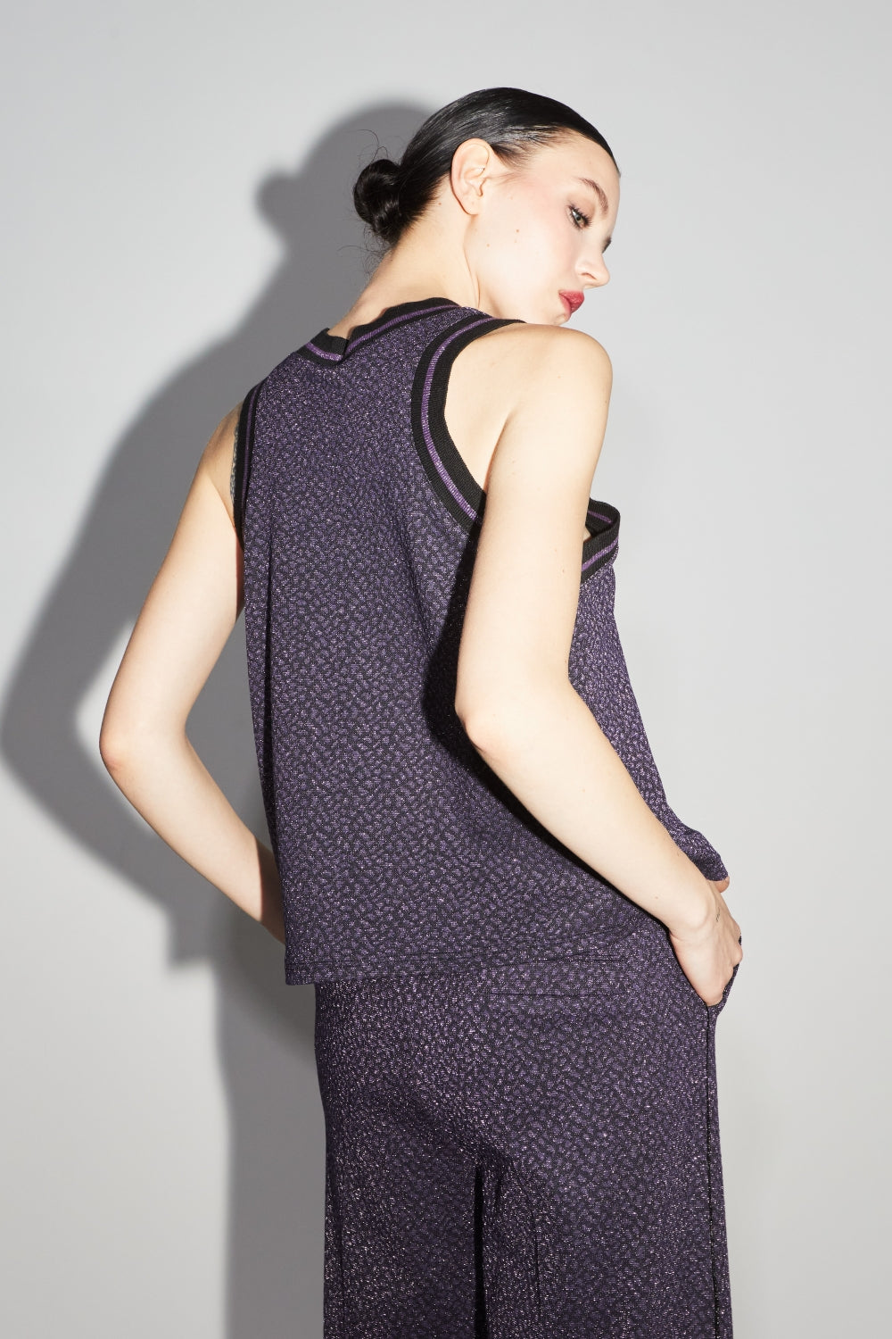 Le Top Marika En Tricot Léo Mauve
