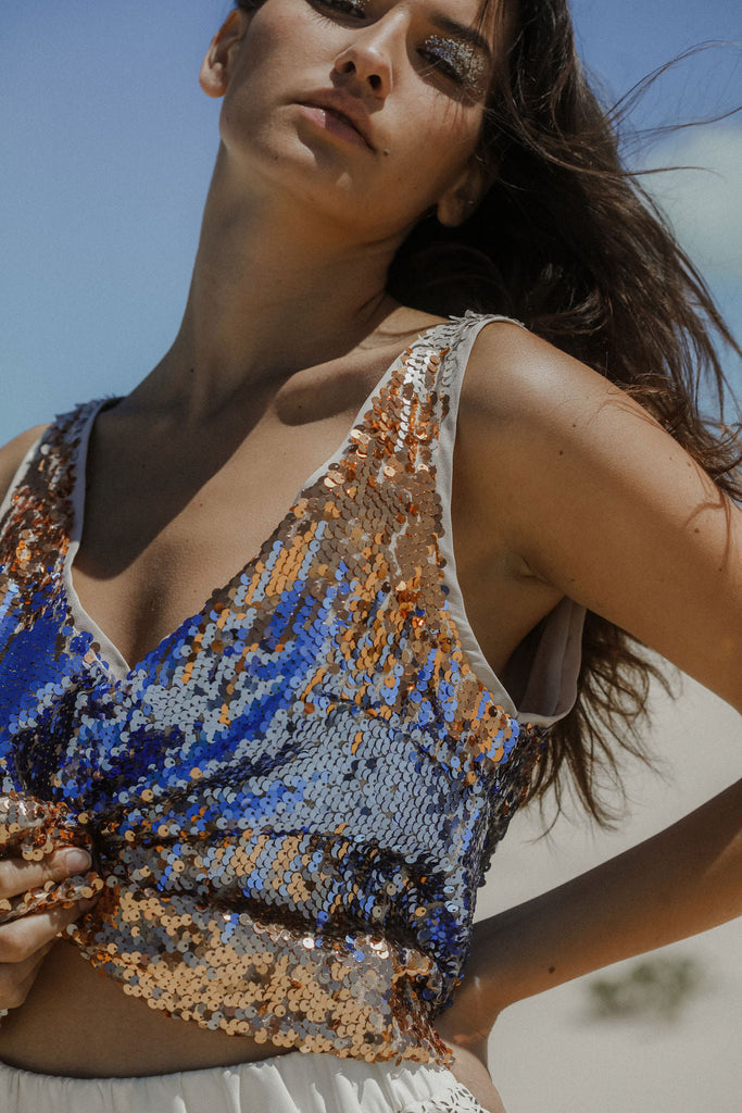 Plume Paris - Top Claudia - Pailettes