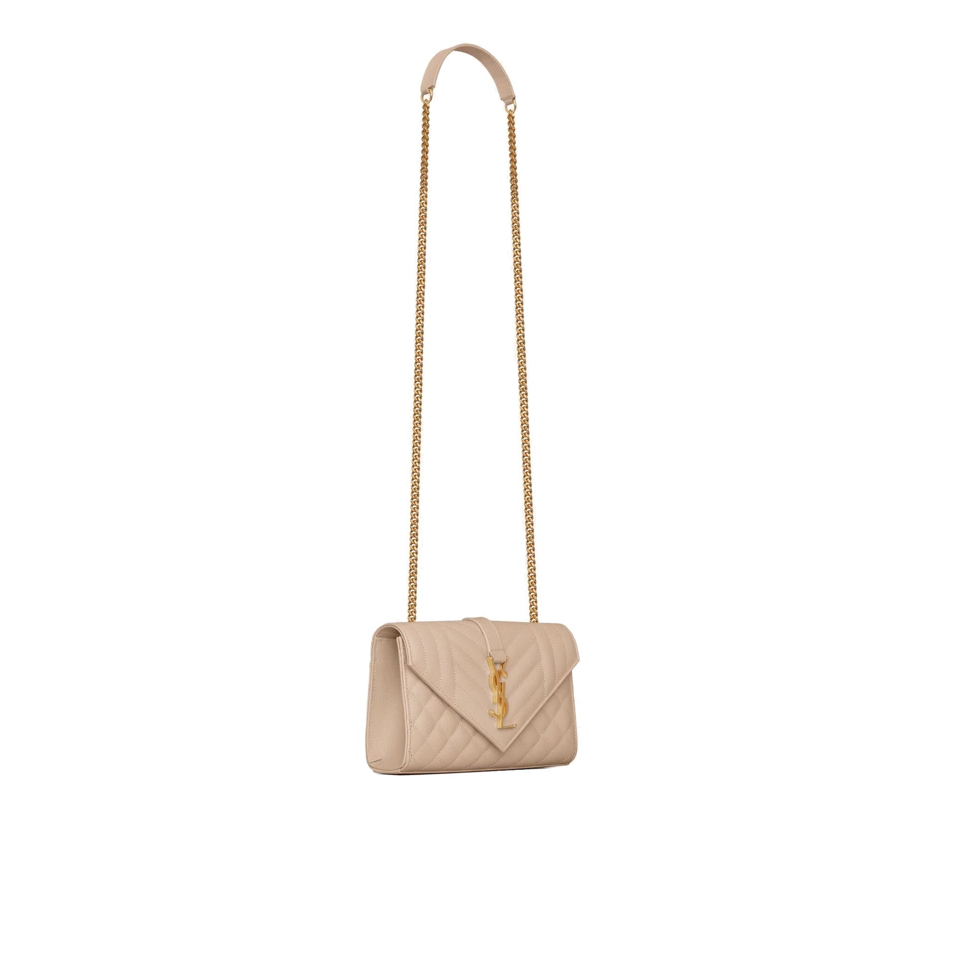 Saint Laurent - Sac Envelope Small - Femme - Beige