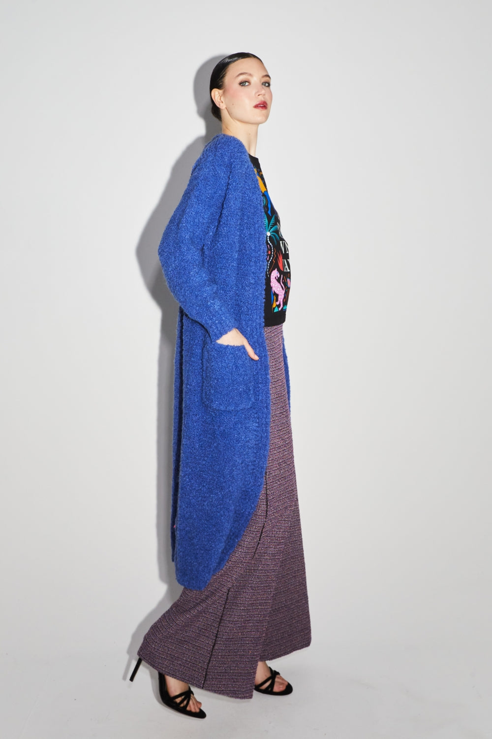 Le Cardigan Esme Bouclettes Bleu
