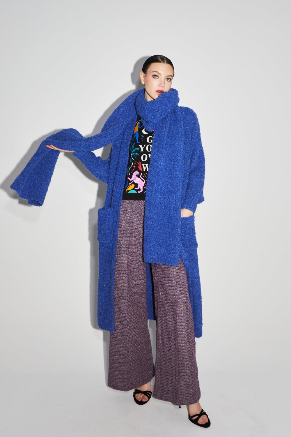 L'Écharpe Joy Bouclettes Bleue
