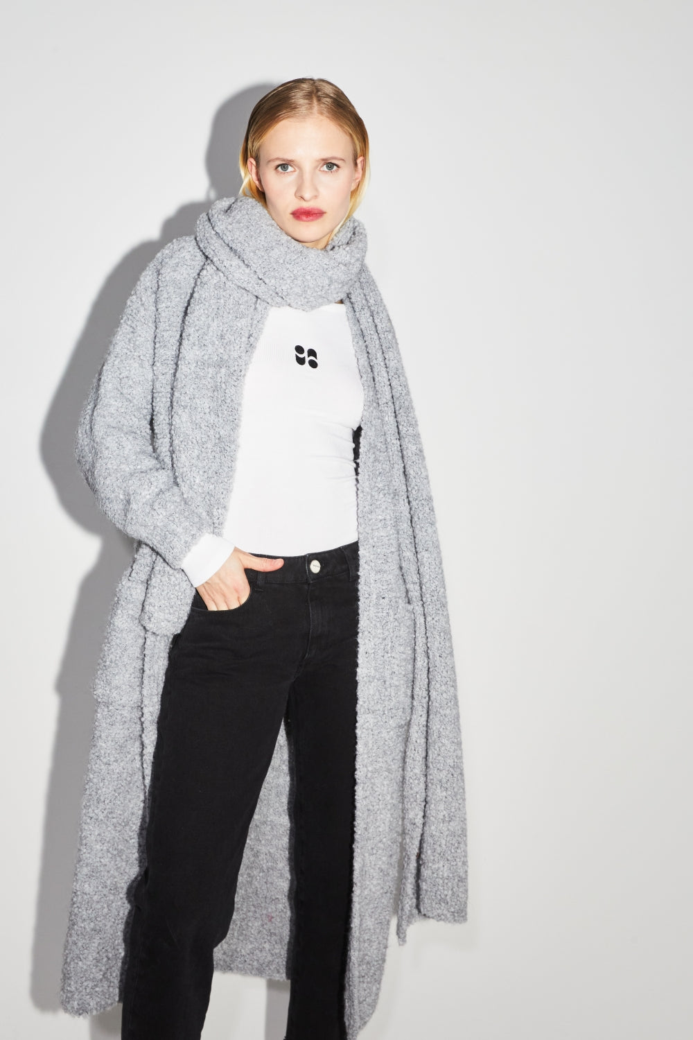 Le Cardigan Esme Bouclettes Gris