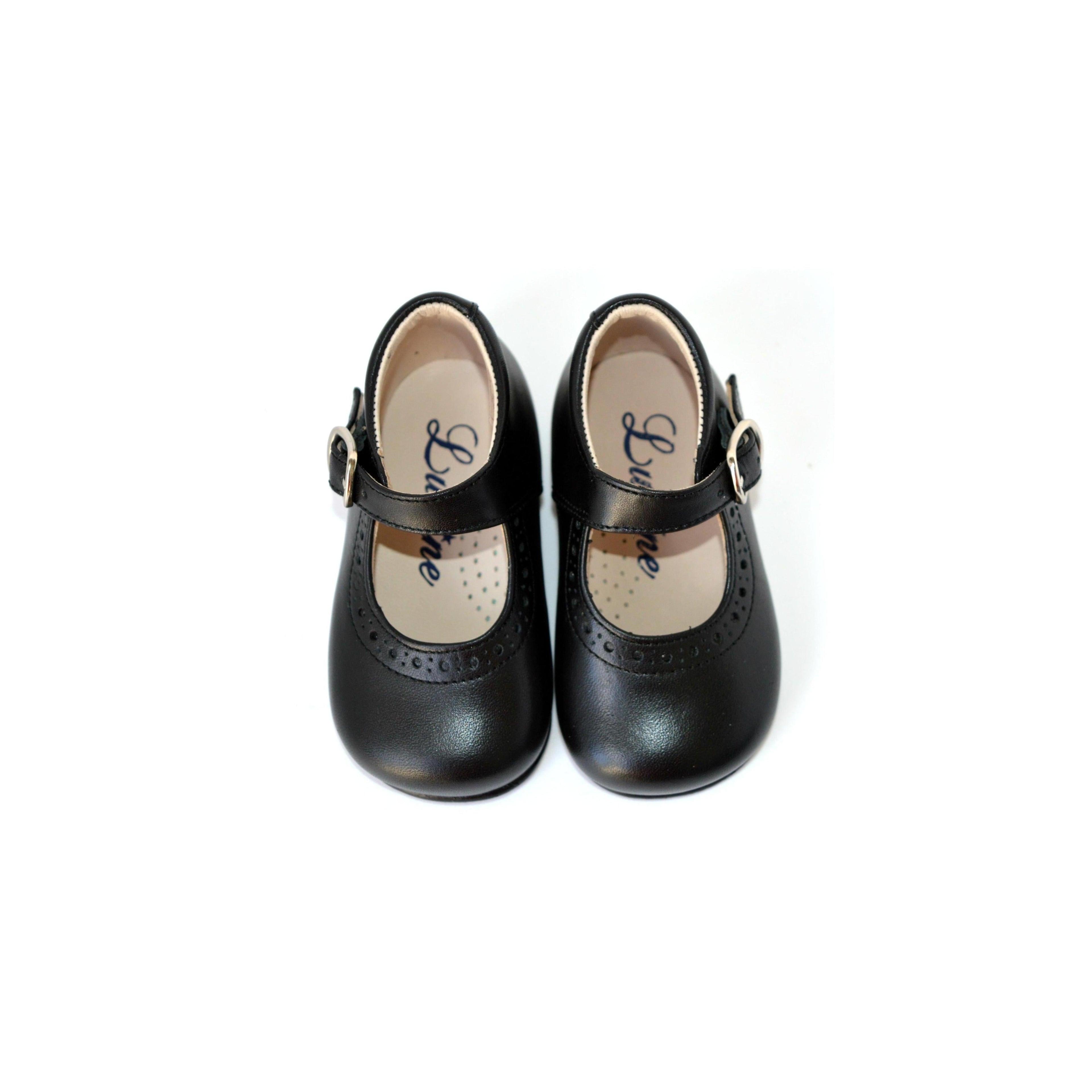 Chaussures Babies Charles Ix Alice À Boucle - Cuir Noir - Fille