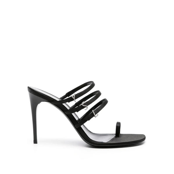 Sandales Saint Laurent Jerry 95 Satin - Black - Femme