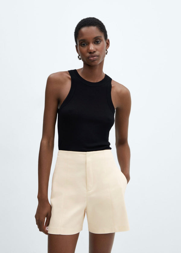 Short Droit Taille Haute