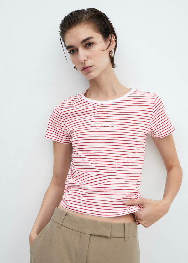 T-Shirt Rayures Logo