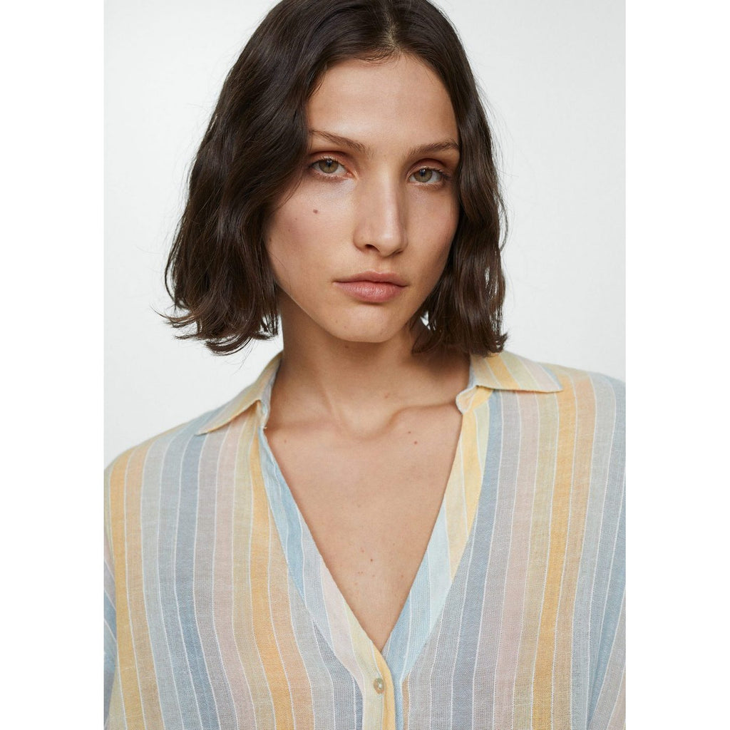 Chemise Semi-Transparente Rayures