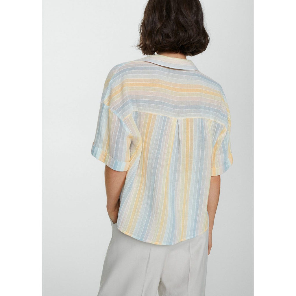 Chemise Semi-Transparente Rayures