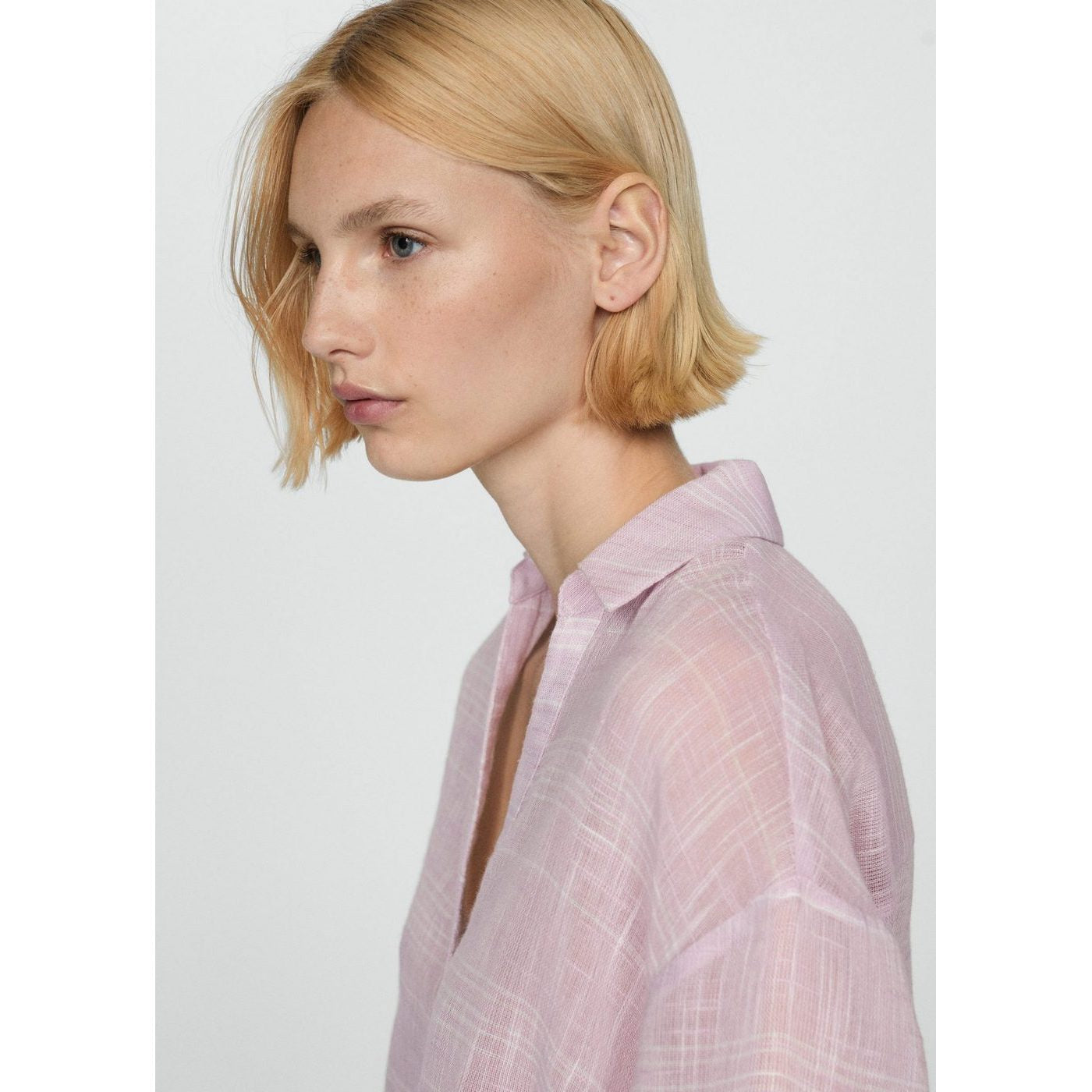 Chemise Semi-Transparente Rayures