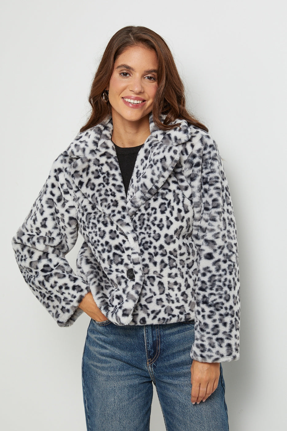 Fausse Fourrure 67180 - Leopard Gris