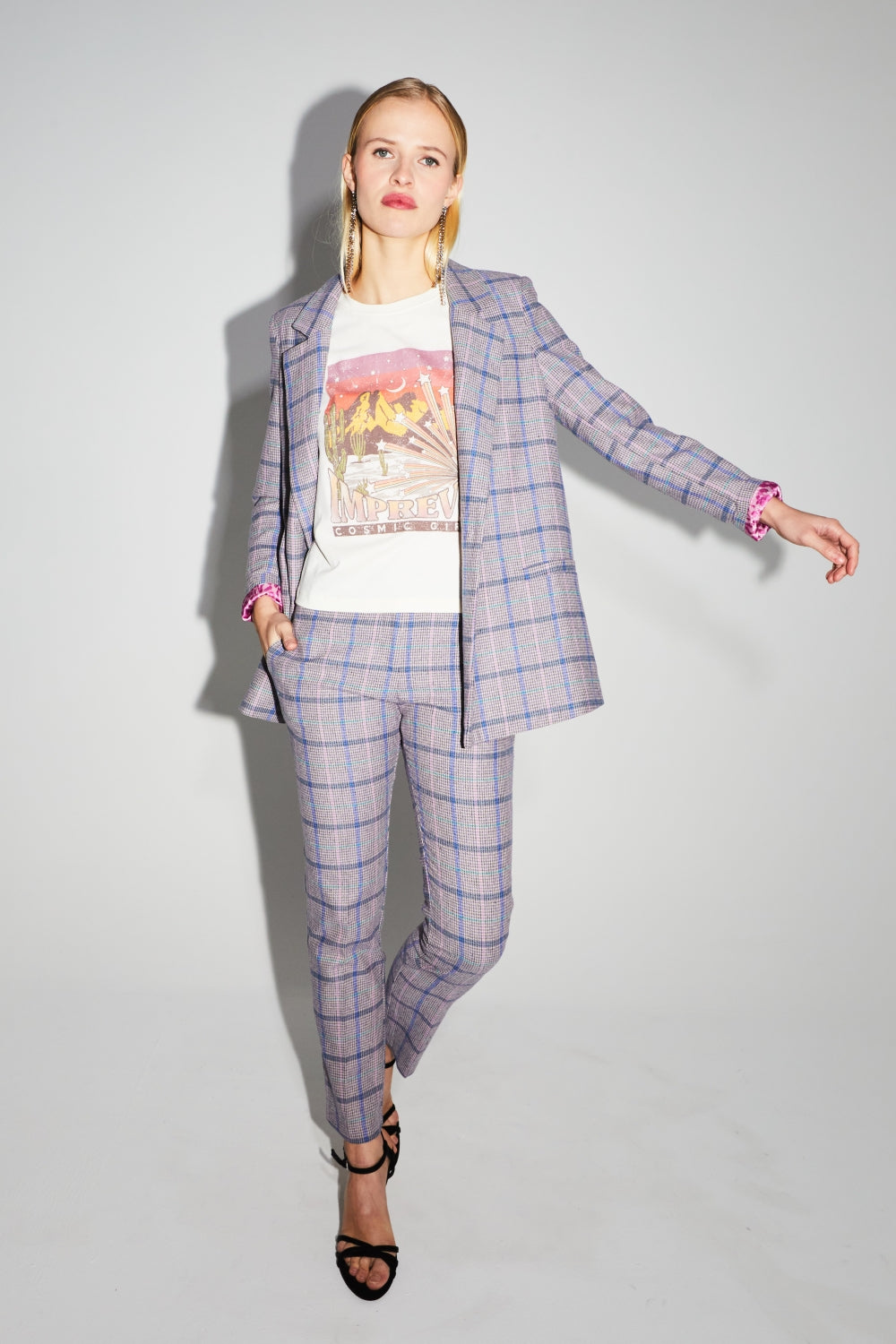 Le Blazer Jimmy Tartan Pink