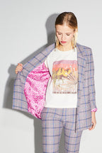 Le Blazer Jimmy Tartan Pink