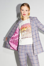 Le Blazer Jimmy Tartan Pink