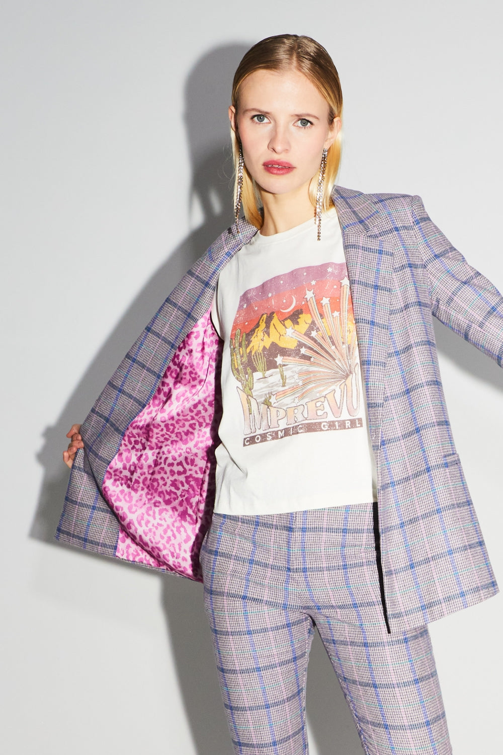 Le Blazer Jimmy Tartan Pink