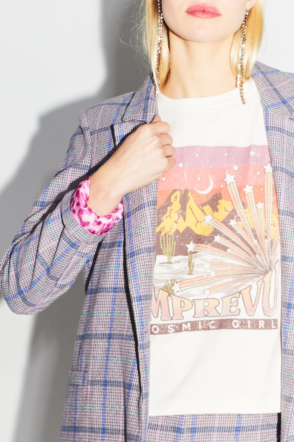Le Blazer Jimmy Tartan Pink