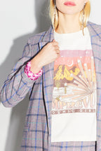 Le Blazer Jimmy Tartan Pink