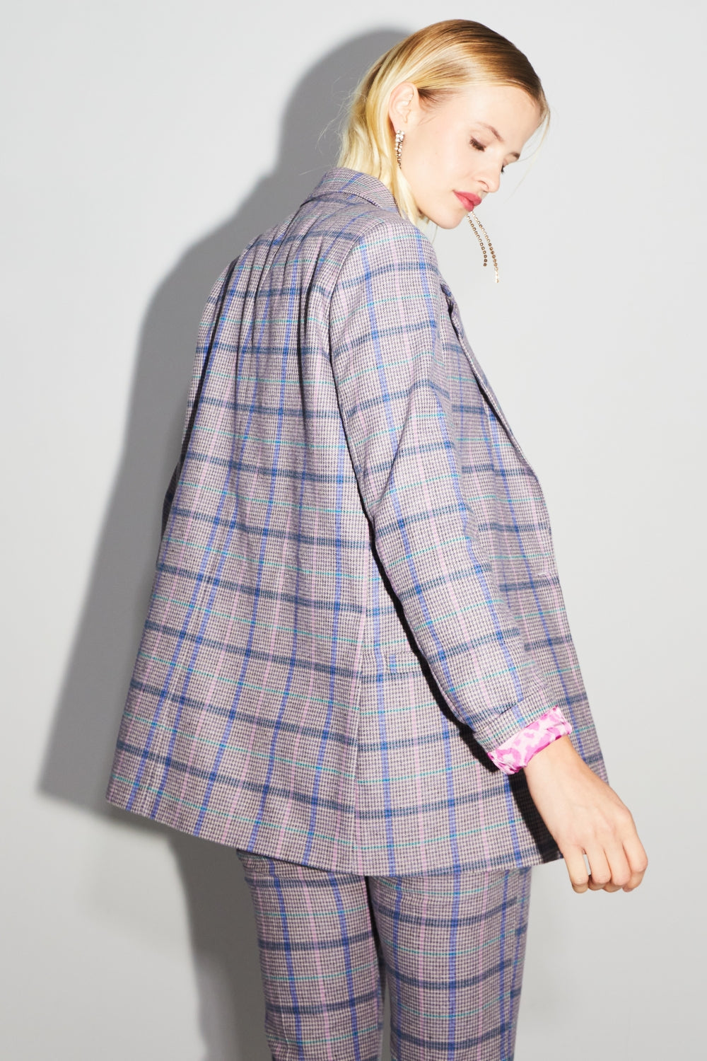 Le Blazer Jimmy Tartan Pink