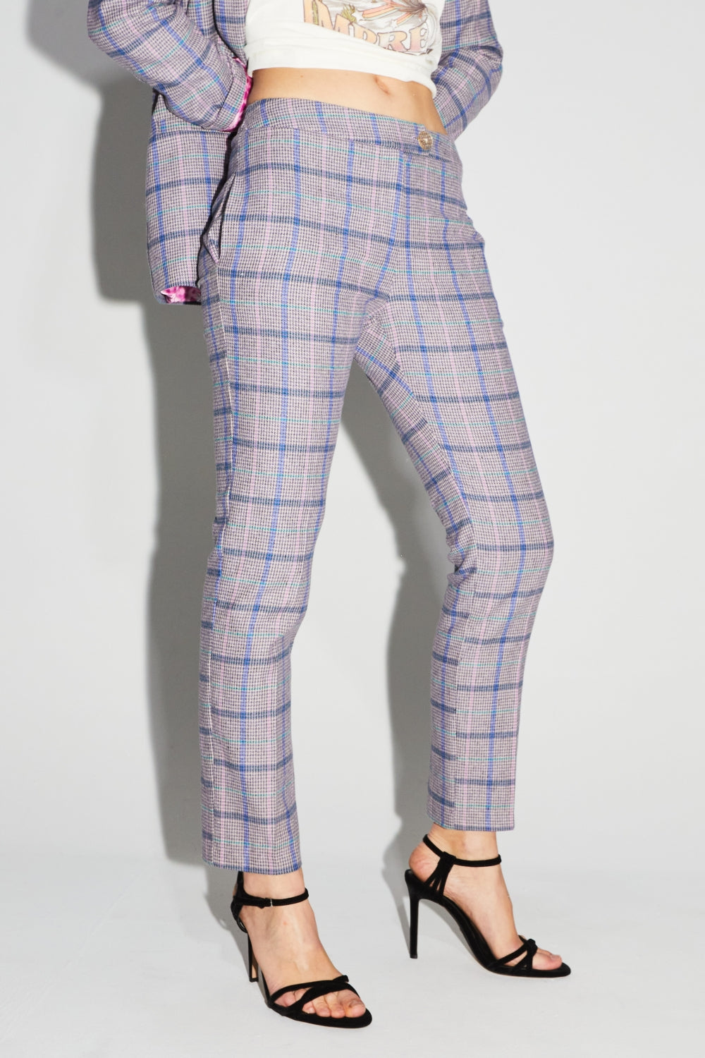 Le Pantalon Silvana Tartan Pink
