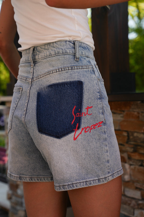 Short En Jean Isaac - Bleu