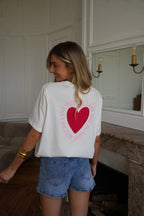 T-Shirt Cœur Mendy - Blanc