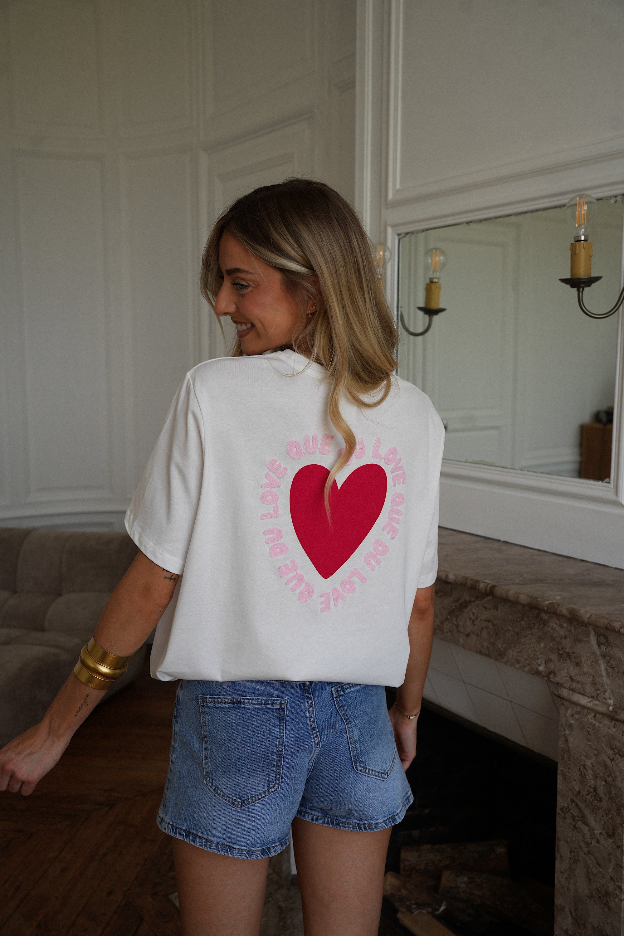 T-Shirt Cœur Mendy - Blanc