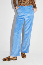 Le Pantalon Yves En Velours Ca´Telé Vintage Bleu
