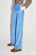 Le Pantalon Yves En Velours Ca´Telé Vintage Bleu