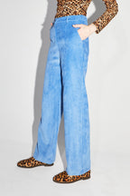 Le Pantalon Yves En Velours Ca´Telé Vintage Bleu