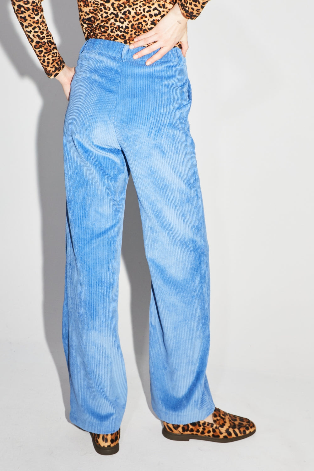 Le Pantalon Yves En Velours Ca´Telé Vintage Bleu